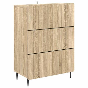 vidaXL Ladenkast Sonoma Eiken 66 x 34,5 x 92 cm Bewerkt hout, Verzenden, Nieuw