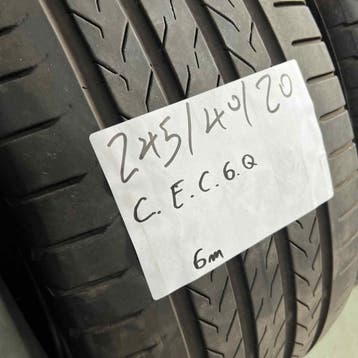 2 x Continental EcoContact 6 245-40-20 Zomerbanden 6mm, Ophalen of Verzenden, Band(en), Personenwagen, 20 inch