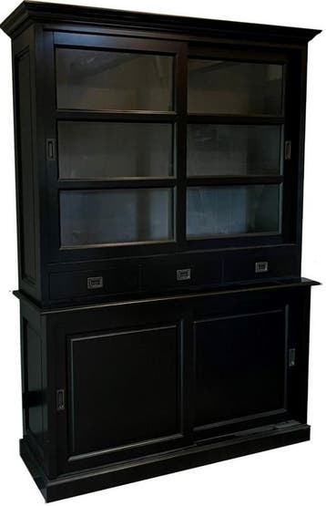 Buffetkast zwart - grijs Sittard 160cm, Ophalen of Verzenden, Nieuw