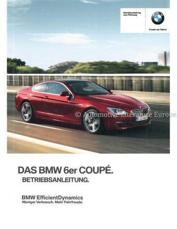 2014 BMW 6 SERIE COUPÉ INSTRUCTIEBOEKJE DUITS