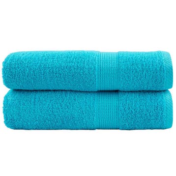 vidaXL Badhanddoeken SOLUND 2 st 600 g/m² 70x140 cm, Verzenden, Nieuw, Blauw