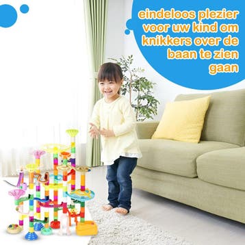 JUST23 Knikkerbaan Ultimate Set - Marble Run - 150, Ophalen of Verzenden, Zo goed als nieuw