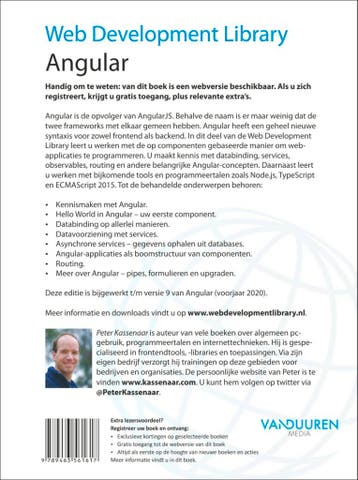 Angular / Web Development Library 9789463561617, Boeken, Verzenden, Zo goed als nieuw, Peter Kassenaar