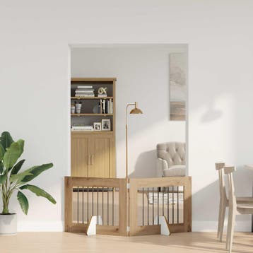 vidaXL Opvouwbaar hondenhek met standaards 2 pcs Artisanaal, Dieren en Toebehoren, Verzenden, Nieuw
