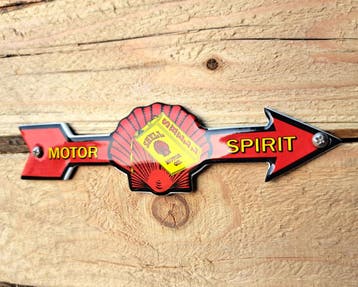 Shell motor spirit pijlbord, Verzamelen, Merken en Reclamevoorwerpen, Verzenden, Nieuw