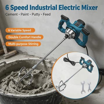 Elektrische Cement Mixer 6 Snelheden - Handmixer voor Verf,, Verzenden, Nieuw