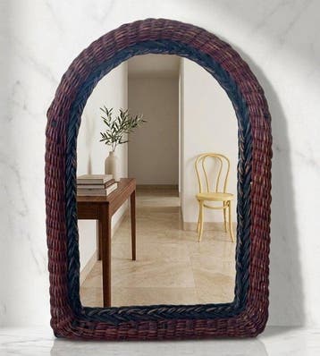 Spiegel- Vintage - Rotan/Vimini