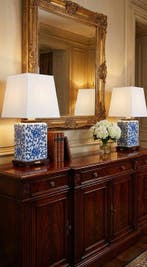 Ralph Lauren Home - Tafellamp (2) - Porselein, Hout - Luxe, Antiek en Kunst