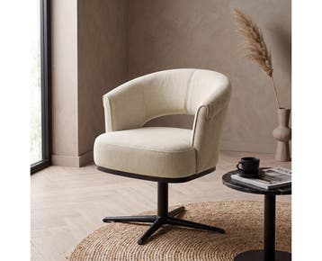 Eetkamerstoel Beau draaibaar - Hotel-Chic - Enter Taupe, Ophalen of Verzenden, Nieuw