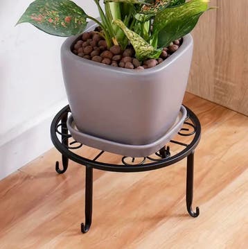 Metalen Plantenstandaard voor Bloempot houder – Zwart of Wit, Verzenden, Nieuw, Metaal, Balkon