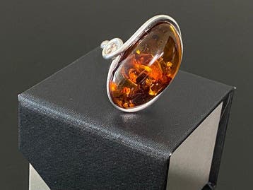 Glanzende Baltische Schatten: Baltische amberring met