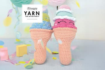 Haakpatroon Rammelaar Ice Cream Rattle in ijsjesvorm voor, Ophalen of Verzenden, Nieuw