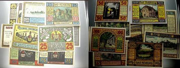 2x25 Pf duitse Serienscheine Rehburg 1918-1922, Verzenden
