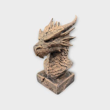 Bust of a fire Dragon Bust statue - handpainted home decor d, Verzamelen, Beelden en Beeldjes, Verzenden, Nieuw