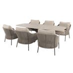 Nevada Florence low dining tuinset 250x105xH69 cm 7 delig, Ophalen of Verzenden, Nieuw