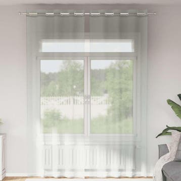 vidaXL Gordijnen voile met doorvoertules 2 st 140x300 cm, Verzenden, Nieuw, Grijs