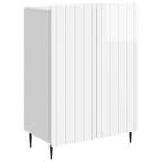 vidaXL Dressoir Hoogglans Wit 66 x 34,5 x 92 cm Bewerkt hout, Huis en Inrichting, Kasten | Dressoirs, Verzenden, Nieuw, Overige houtsoorten