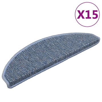 vidaXL Trapmatten zelfklevend 15 st sisal-look 65x21x4 cm, Verzenden, Nieuw