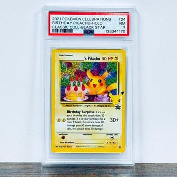 Pokémon Graded card - Birthday Pikachu - Holo 24 – Pokémon -, Nieuw
