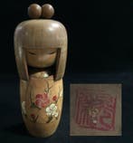 Gesigneerd Tanaka Kojo / Japanse vintage houten Kokeshi-pop