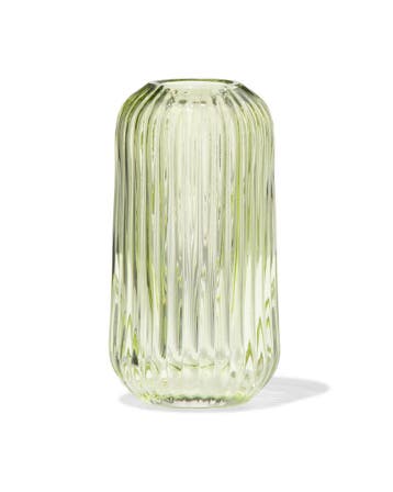HEMA Vaas voor geurstokjes 5.5x11cm glas ribbel lichtgroen, Verzenden, Nieuw