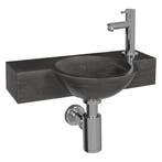 Fonteinset Differnz Teti 40x23x8 cm Kalksteen Zwart, Ophalen of Verzenden, Nieuw