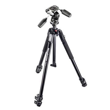 Manfrotto MK190X3-3W Alu Kit Incl. 804RC2 Pan/Tilt Head, Nieuw, 150 tot 175 cm, Met balhoofd, Ophalen of Verzenden