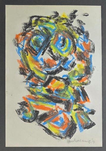 Theo Wolvecamp (1925-1992) - Abstracte compositie