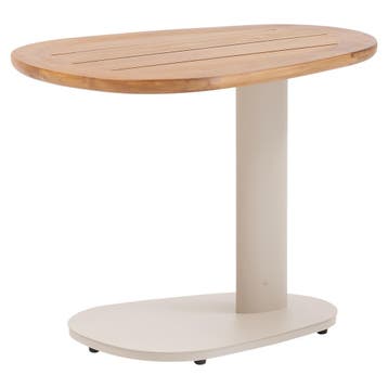 Monza bijzettafel 62x45xH48 cm aluminium latte, Ophalen of Verzenden, Nieuw