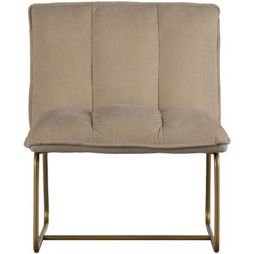 WOOOD Fie fauteuil ribstof zand, Nieuw