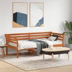 vidaXL Slaapbank zonder matras 90x190 cm massief grenenhout, 90 cm, Eenpersoons, Bruin, Verzenden