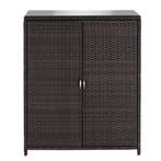 Rotan tuinkast Monza, aluminium frame, 4 vakken - bruin, Tuin en Terras, Tuinhuizen, Verzenden, Nieuw