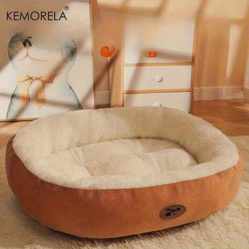 Pluche Ovaal Huisdierbed - Machinewasbaar & Comfortabel voor, Verzenden, Nieuw