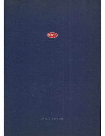BUGATTI EB 18/4 VEYRON BROCHURE DUITS, Nieuw, Author