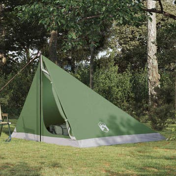 vidaXL Backpacking Tent Groen 4-persoons 185T Polyester met, Caravans en Kamperen, Tenten, Verzenden, Nieuw, Tot en met 2