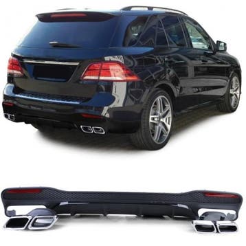 Diffusor Mercedes GLE W166 SUV 15-18 GLE63 Look Uitlaat, Ophalen of Verzenden, Nieuw