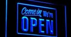 OPEN neon bord lamp LED verlichting reclame lichtbak #24 COM, Verzenden, Nieuw in verpakking