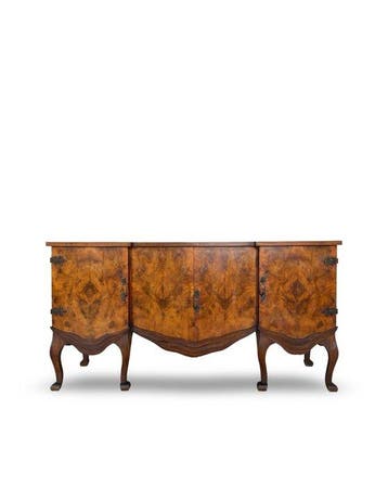 Dressoir - Walnoot, Hout, IJzer, Wortelnotenhout, Messing, Antiek en Kunst