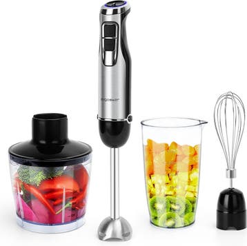 Staafmixer set - 4 in 1 - 1000W - met Hakmolen / Klopper / G, Verzenden, Zo goed als nieuw