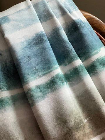 Dubbelbrede stof met abstracte kunst voor decoratie en