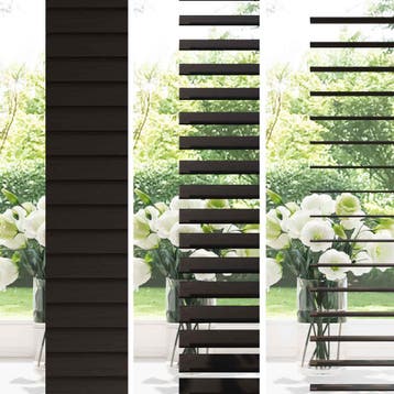 vidaXL Jaloezie Donkerbruin 95 x 160 cm 35 mm Massief, Verzenden, Nieuw, Bruin