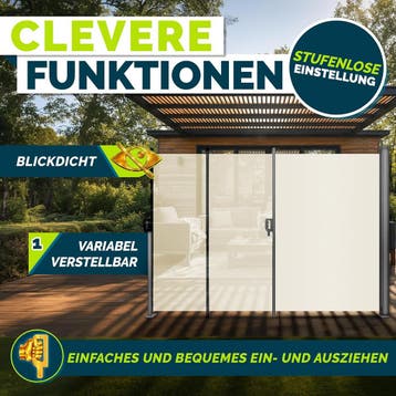 Windscherm uittrekbaar - Oprolbaar - Uitschuifbaar - Camping, Tuin en Terras, Verzenden, Zo goed als nieuw