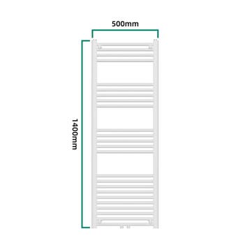 [neu.haus] Handdoekradiator Voss 140x50x3 cm wit, Verzenden, Nieuw
