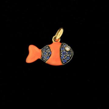 Zonder minimumprijs - Hanger - 18 karaat Geel goud - 0.22ct.