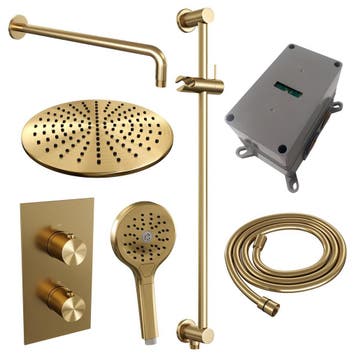Brauer Gold Edition Thermostatische Regendoucheset Inbouw -, Ophalen of Verzenden, Nieuw
