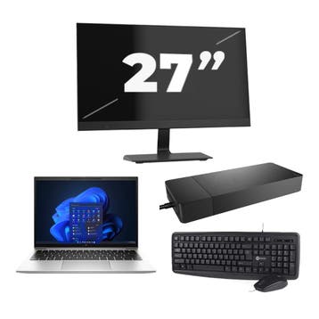 HP EliteBook 830 G9 -   i5-12e 16GB  - 256GB  + 1x 27 inch, Qwerty, Verzenden, 13 inch, Refurbished