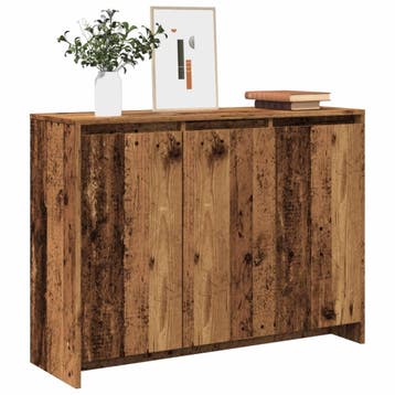 vidaXL Dressoir 102x33x75 cm bewerkt hout oud houtkleurig, Verzenden, Nieuw, Overige houtsoorten