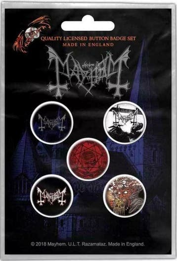 Mayhem Button De Mysteriis Dom Sathanas official merchandise, Ophalen of Verzenden, Nieuw, Kleding