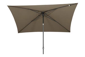 4-Seasons stokparasol Oasis 200 x 250 cm - Taupe, Verzenden, Nieuw, Stokparasol, Kantelbaar