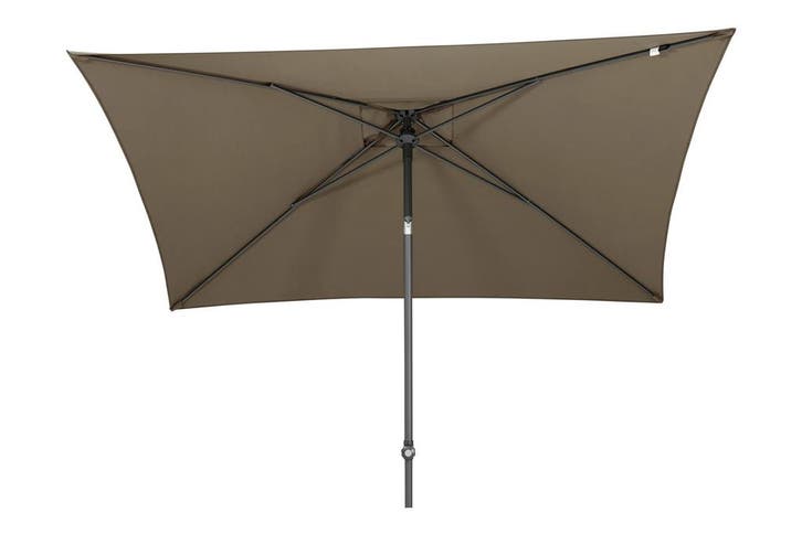 4-Seasons stokparasol Oasis 200 x 250 cm - Taupe, Tuin en Terras, Parasols, Stokparasol, Nieuw, Kantelbaar, Verzenden